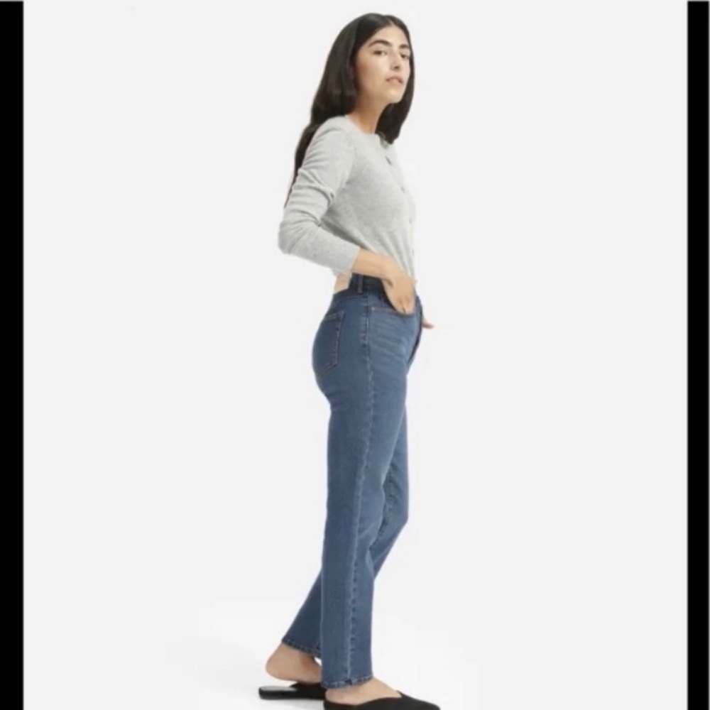 Everlane Jeans Women Size 23 Blue Cigarette Stretch High Rise Slim Straight Leg